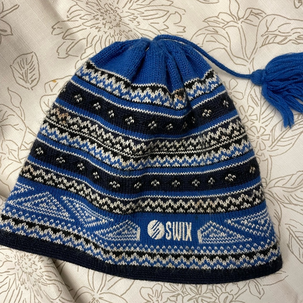 Vintage Swix Ski Blue and Navy Kids Winter Hat